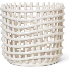 Ceramic Baskets Ferm Living Braided Off White Basket 23.5cm