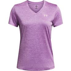 Under Armour Sportswear Garment - Women T-shirts Under Armour Tech V Twist Short Sleeve T-shirt Purple Woman