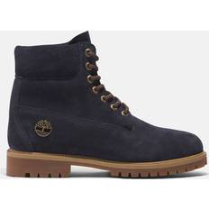 Timberland Men Lace Boots Timberland Men's f. Stead Indigo Suede Heritage 6-inch Boot In Dark Blue Blue