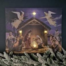 Samuel Alexander 50cm Battery Operated LED Nativity Canvas Christmas Decoration