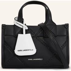 Karl Lagerfeld K/skuare Embossed Small Tote Bag, Woman, Black, Size: One size One size