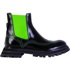 Leather Chelsea Boots Alexander McQueen Black Fluo Inserts Chelsea Boots EU39.5/US9.5