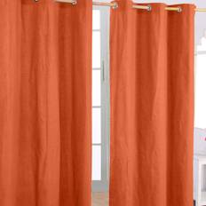 Orange Curtains Homescapes W 137cm Drop