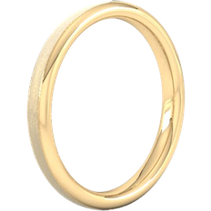 Matte Rings Goldsmiths Grooves Wedding Ring - Gold