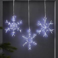 Metal Christmas Lights Lights4fun Snowflake White Christmas Lamp 17cm 3pcs