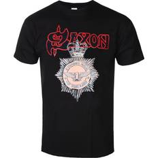 Saxon t-shirt metal men's ARM OF THE LAW PLASTIC HEAD