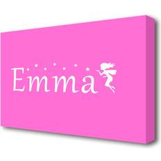 East Urban Home Your Name In Fairy Dust Pink Wall Decor 35.6x50.8cm