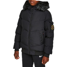 Fake fur Children's Clothing Zavetti Junior Paranetti Bomber Parka Jacket - Jet Black (4092062)