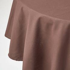 Brown Tablecloths Homescapes Plain Cotton Round Chocolate Tablecloth Brown