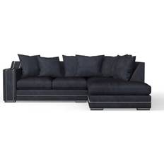 Furniture 786 Cruise Corner Charcoal Grey Sofa 225cm 5 Seater