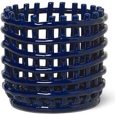 Ceramic Baskets Ferm Living Braided Blue Basket 16cm 16cm