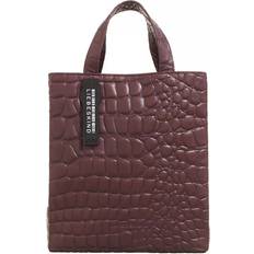 Red Totes & Shopping Bags Liebeskind Paper Bag Waxy Croco S Handbag bordeaux red