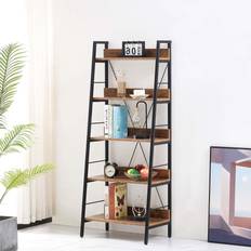 Yellow Shelving Systems Home Source Urban 5 Tier Narrow Ladder Shelving System