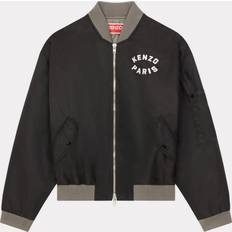 Kenzo Men Outerwear Kenzo Mens Black Lucky Tiger Brand-embroidered Shell Jacket