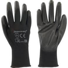 Silverline Work Gloves Silverline 819015 Palm Gloves Black