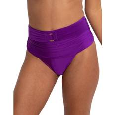 Pour Moi Women Bikini Bottoms Pour Moi Womens 20915 Samoa Tummy Control Bikini Brief Purple Elastane