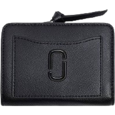Note Compartments Wallets Marc Jacobs The Utility Snapshot Dtm Mini Compact Wallet - Black