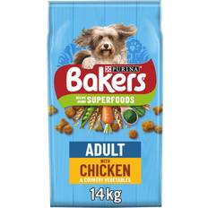 Dog Food - Dogs - Dry Food Pets Purina Bakers Chicken with Vegetables Dry Dog Food 14kg