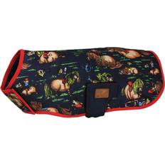 Hy & Flo Thelwell Dog Coat, Navy/Red
