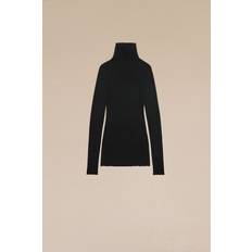 Solid Colours - Wool Dresses Ami Paris Turtleneck Mini Dress Black for Women