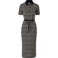Stripes - Women Dresses Tommy Hilfiger Kjole Reg Breton Midi Polo Dress SS Sort