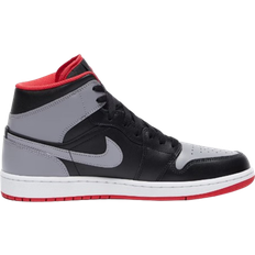 Men - Nike Air Jordan 1 Trainers Nike Air Jordan 1 Mid M - Black/Fire Red/White/Cement Grey