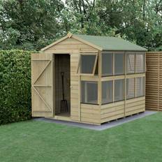 Plastic garden shed Forest Garden Shiplap Pressure Treated Potting 8'x6' (Building Area )