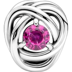Pink Charms & Pendants Pandora October Birthstone Eternity Circle Charm - Silver/Pink