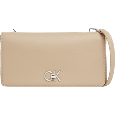 Calvin Klein Double Gusette Crossbody Bag - Silver Mink