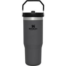 Stainless Steel Cups & Mugs Stanley The IceFlow Flip Straw Charcoal Travel Mug 88.7cl