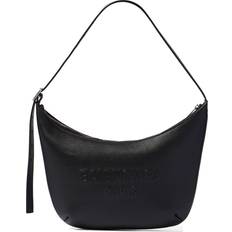 Balenciaga Handbags Balenciaga Womens Black Mary-Kate Logo-embossed Leather Shoulder bag