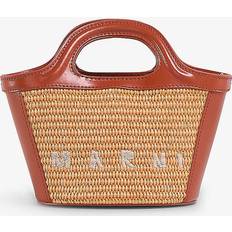 Orange Totes & Shopping Bags Marni Orange Tropicalia Micro Tote ZO709 Arabesque UNI