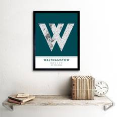 Wee Blue Coo Walthamstow England United Kingdom City Map Stylish Letter Word