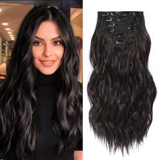 Moisturizing Extensions & Wigs Fliace Clip in Hair Extension 20 inch Dark Brown 6-pack