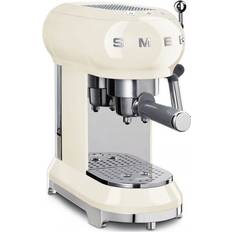 Smeg Integrated Milk Frother Espresso Machines Smeg ECF01 Cream