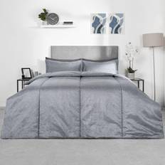 Fitted Sheet Bed Linen OHS Soft Coverless Duvet Cover Grey (200x135cm)