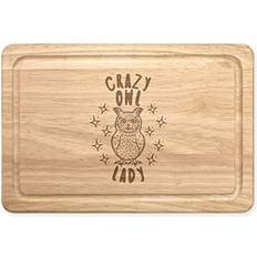 Gift Base Crazy Owl Lady Stars Chopping Board