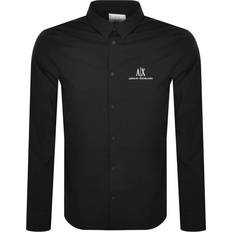 Armani Exchange Men - W32 Clothing Armani Exchange Poplin Shirt - Black