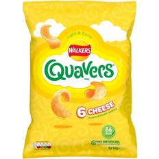 Snacks Walkers Quavers Cheese Multipack Snacks Crisps 16g 6pack