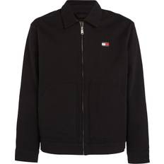 Tommy Hilfiger Men - Outdoor Jackets - XL Tommy Hilfiger Zip-Thru Logo Embroidery Regular Trucker Jacket - Black