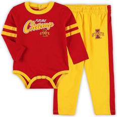 Gold Children's Clothing Outerstuff Iowa State Cyclones Little Kicker Long Sleeve Bodysuit and Sweatpants Set Cardinal, Months Infant NCAA Youth Apparel