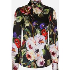 Satin Blouses Dolce & Gabbana Satin shirt roseto_fdo_nero