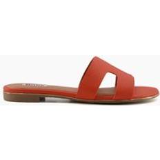 Denim Shoes Dune London Womens LOOPERS Smart Slider Sandals Orange