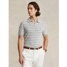 Ralph Lauren Stripe Polo T Shirt Grey