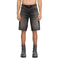 Diesel Black - Men Shorts Diesel Mens Faded-wash Slim-fit Denim Shorts