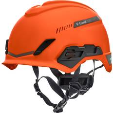 Orange Headgear MSA V-Gard&reg; H1 Safety Helmet, Trivent Fas-Trac&reg; III Pivot, ANSI, EN12492, Orange