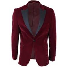 L Blazers Velvet Dinner Tuxedo Suit Jacket Blazer Burgundy 44R