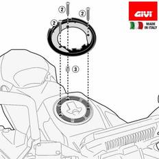 Motorcycle Decals Givi bf33 flansch spezifikation für l’verwendung von taschen von tank tanklock Schwarz Tankrucksäcke mit Tanklock System