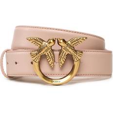 Pink Belts Pinko Damen Love Berry H3 Belt Kalbsleder Set Gürtel, O81q_Antique Gold Puder