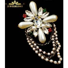 Edwardian Vintage Brooches - Gold/Pearls/Multicolor